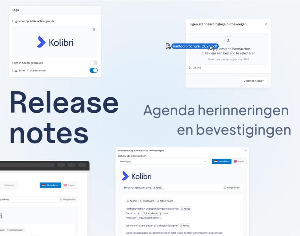 Release notes Agenda Bevestiging Kolibri