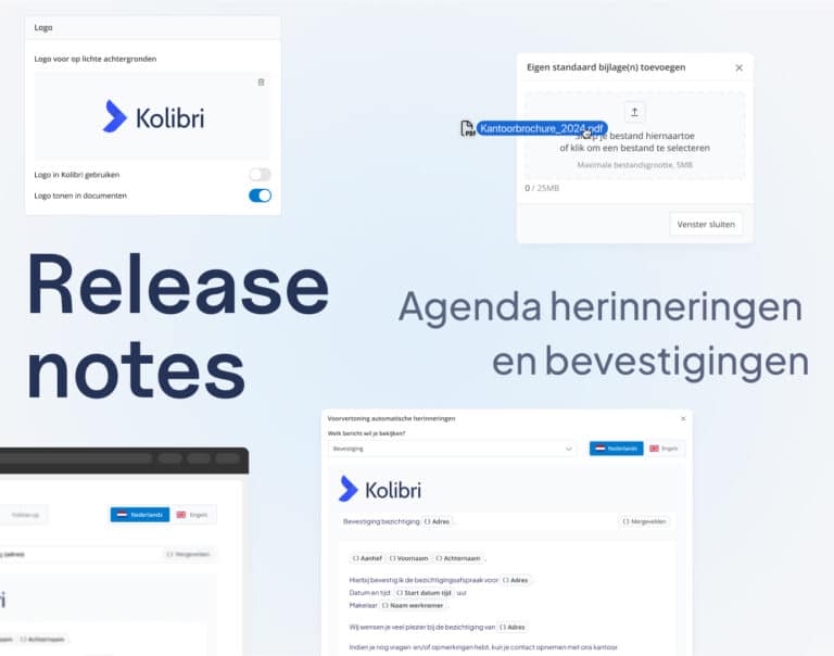 Release notes Agenda Bevestiging Kolibri